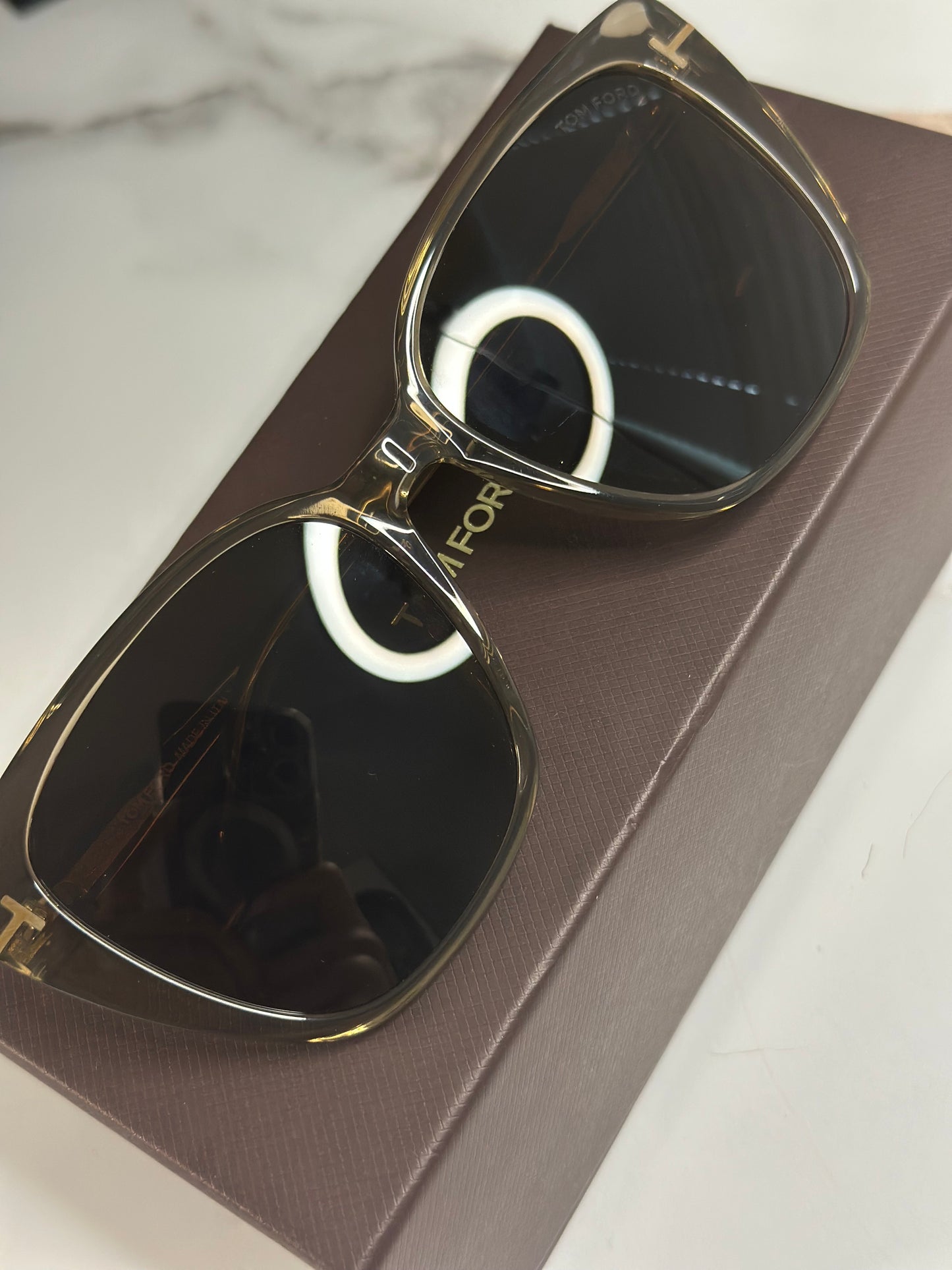 Pre-owned Tom Ford Smokey grey cat eye frames