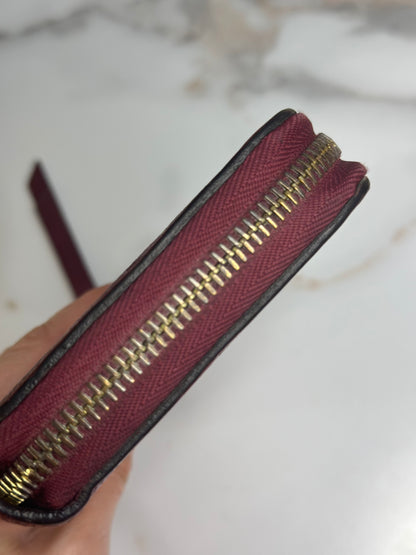 Pre-owned Louis Vuitton monogram Bordeaux Empriente leather zippy wallet