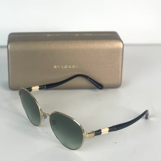 #2 Pre-Owned Bulgari Gold & Black Sunglasses