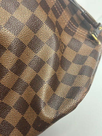 Pre-owned Louis Vuitton Damier Ebene neverfull GM w/pouch tote