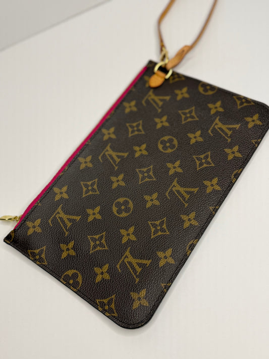 Pre-owned Louis Vuitton monogram canvas neverfull MM pouch