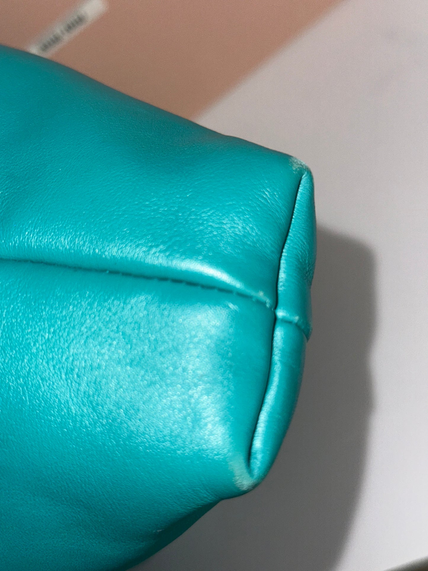 Pre-owned Miu Miu teal calfskin softy shoulder bag