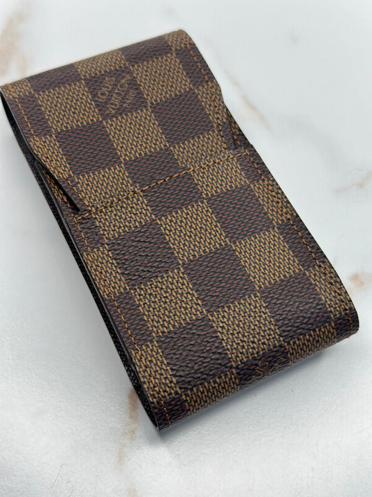 Pre-owned Louis Vuitton Damier ebene canvas etui case