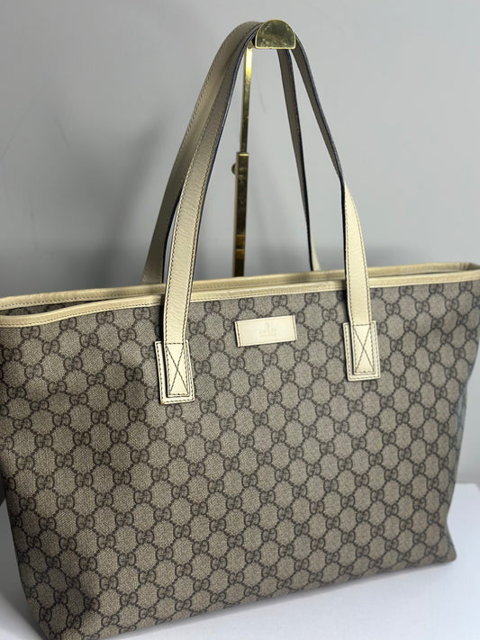 Pre-owned Gucci GG supreme canvas Joy shoulder tote