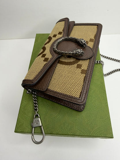Pre-owned Gucci GG canvas super mini Dionysus crossbody