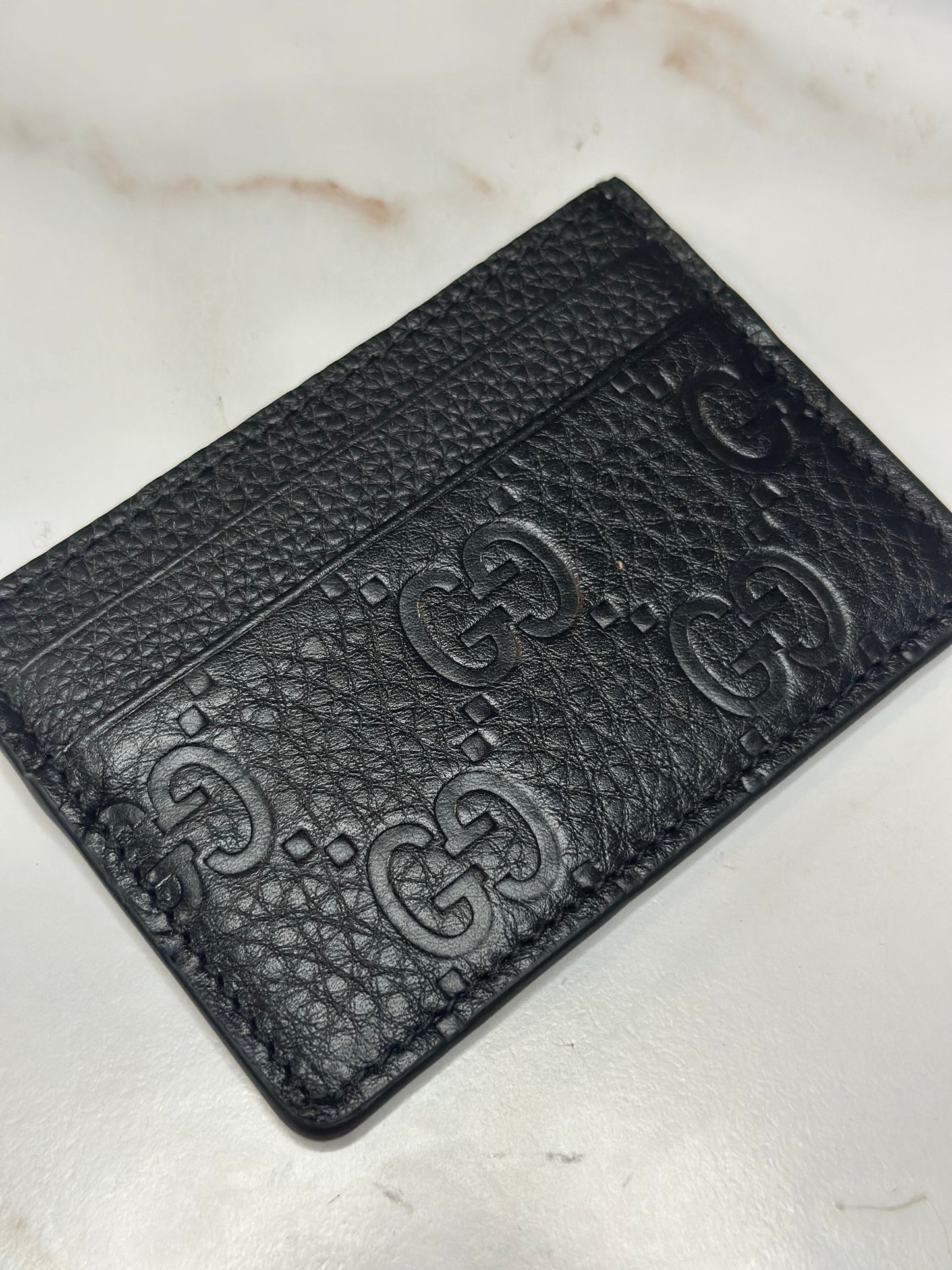 Pre-owned Gucci GG Emblem leather Cardholder