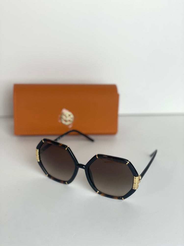 #58 Pre-owned tory Burch, dark tortoise and black sunglasses