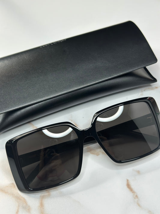 Pre-owned Saint Laurent 51MM black geometric sunglasses