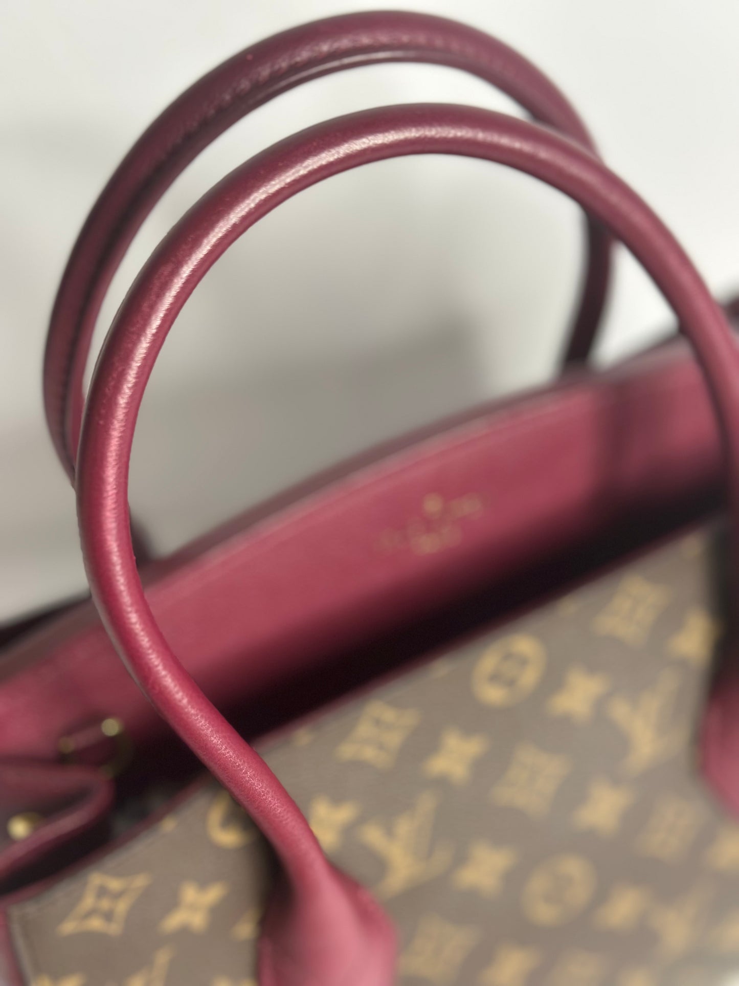 Pre-owned Louis Vuitton Florine Monogram Canvas Shoulder Bag Burgundy