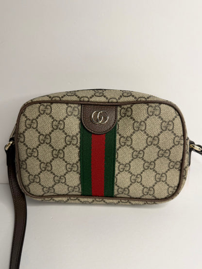 Pre-owned Gucci Ophidia supreme canvas small camera bag crossbody