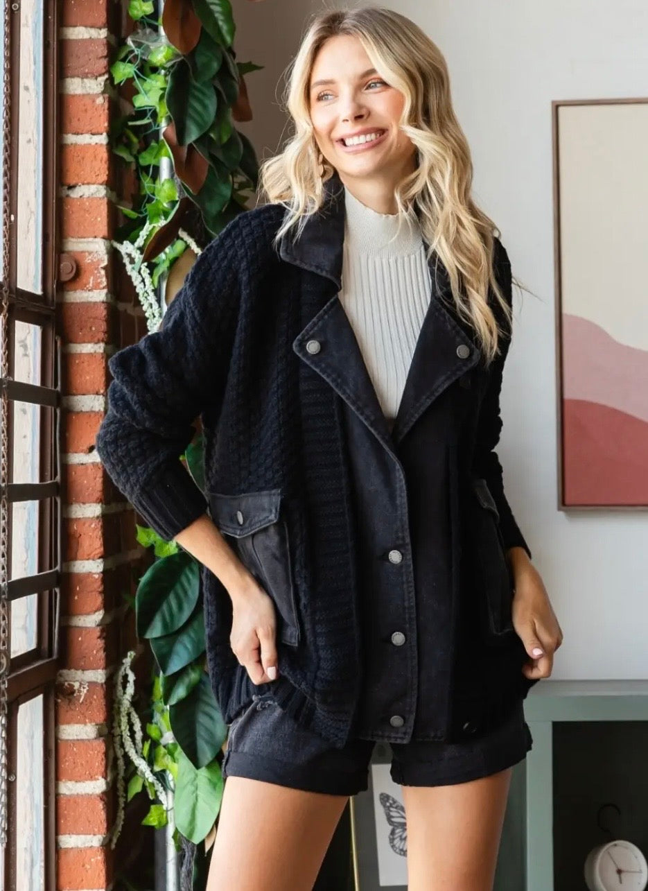 Knit Denim Jacket