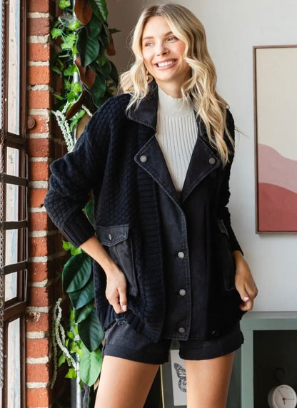 Knit Denim Jacket