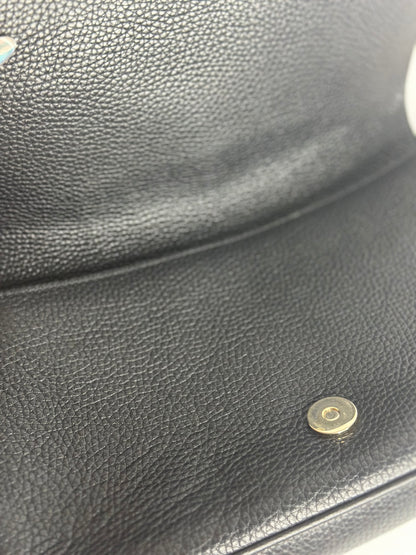Pre-owned Gucci Black pebbled leather interlocking logo Soho, Crossbody and wallet