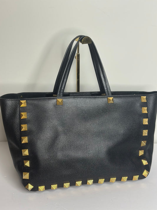 Pre-owned Valentino leather rockstud shoulder tote