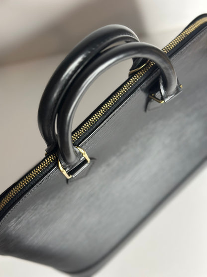 Pre-owned Louis Vuitton Black Epi Alma PM tote