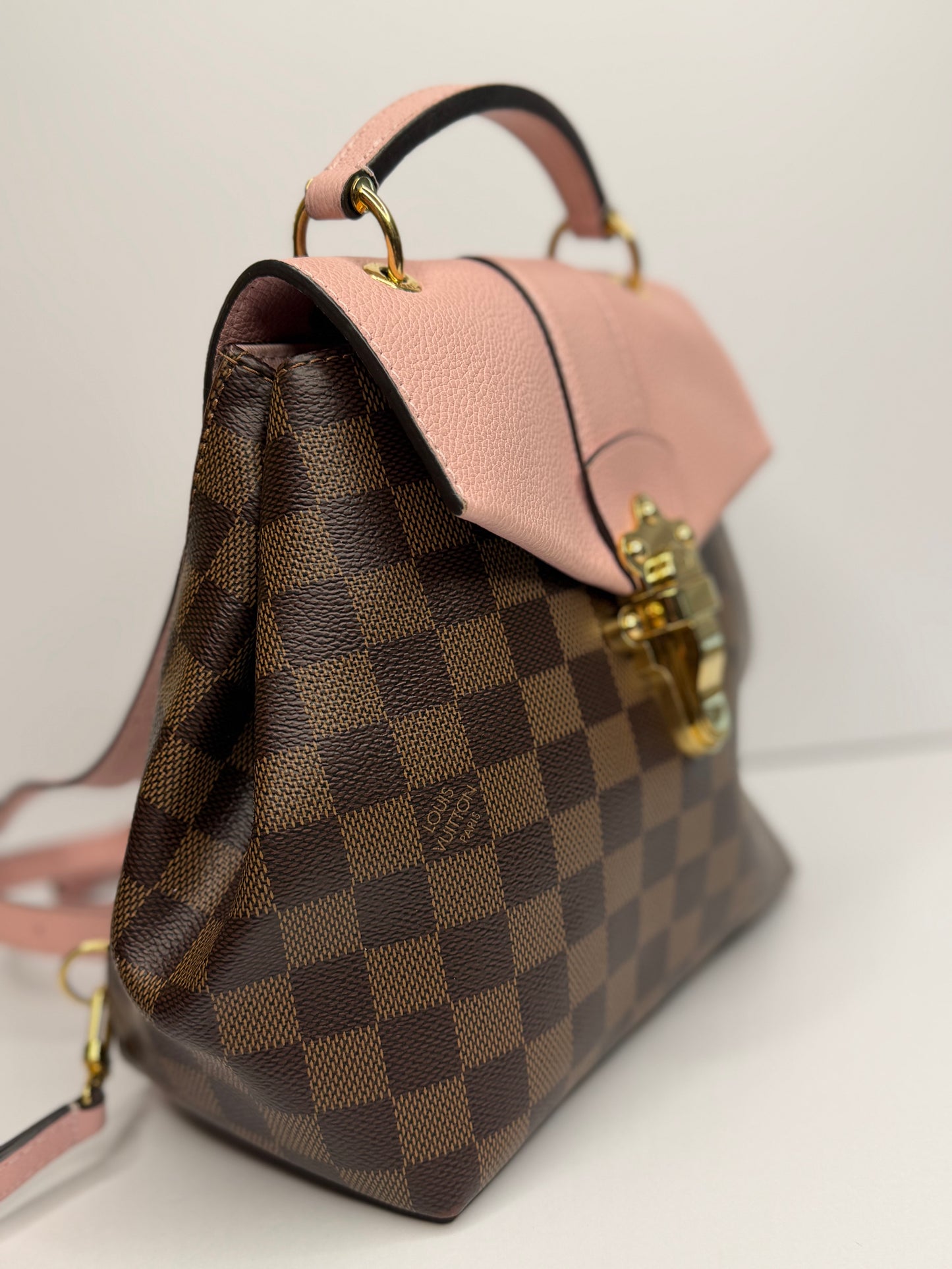 Pre-owned Louis Vuitton
Clapton Backpack Damier ebene and Leather