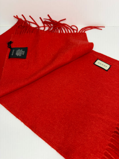 Pre-owned Gucci sequin-embroidery "Guccy" scarf in silk and cashmere blend