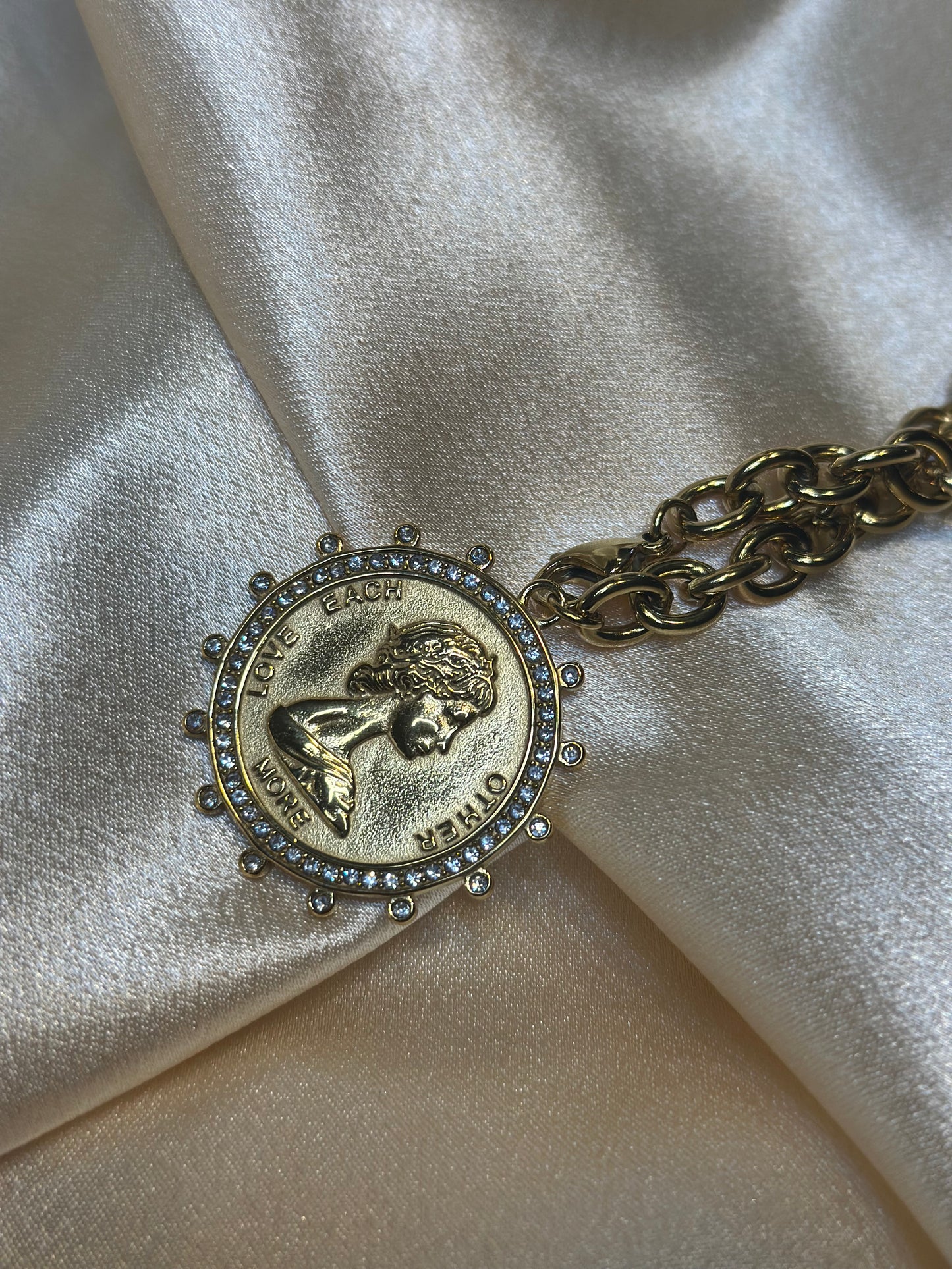 Queen Coin double wrap necklace