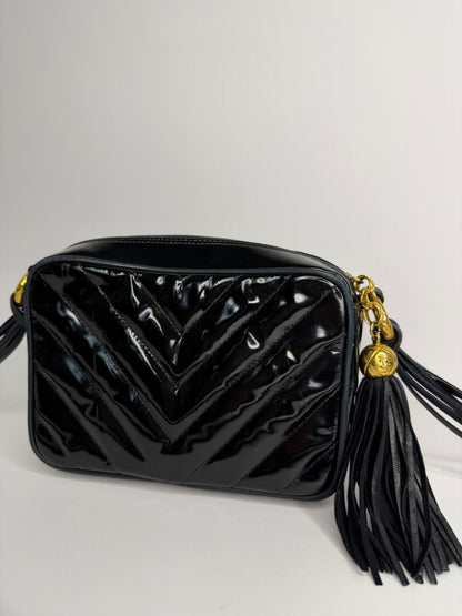 Pre-owned Chanel vintage Coco CC patent leather camera Crossbody