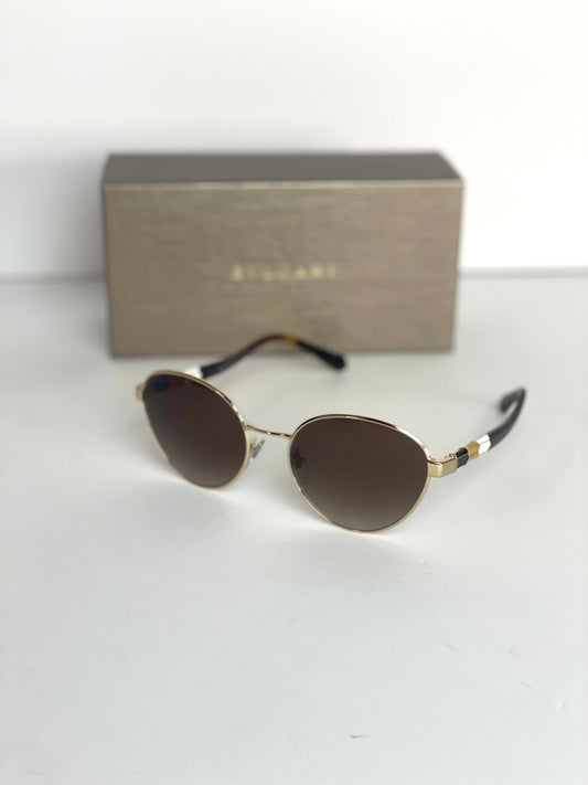 #45 Pre-owned Bulgari black and gold sunglasses