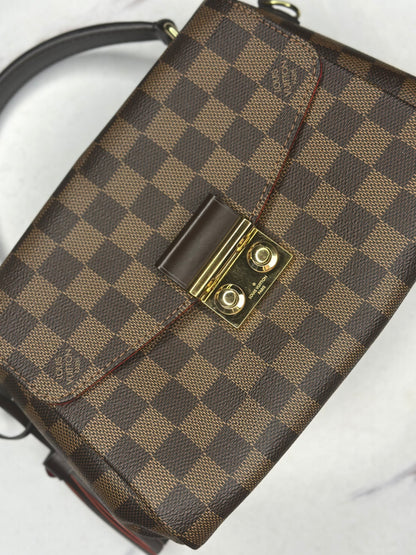 Pre-owned Louis Vuitton Damier Ebene croisette crossbody