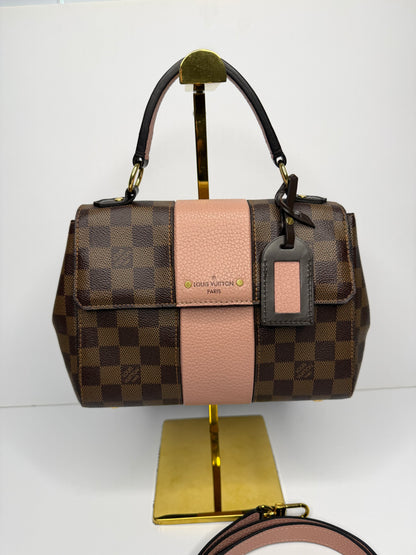 Pre-owned Louis Vuitton Damier Ebene Bond Street Handbag magnolia BB Crossbody