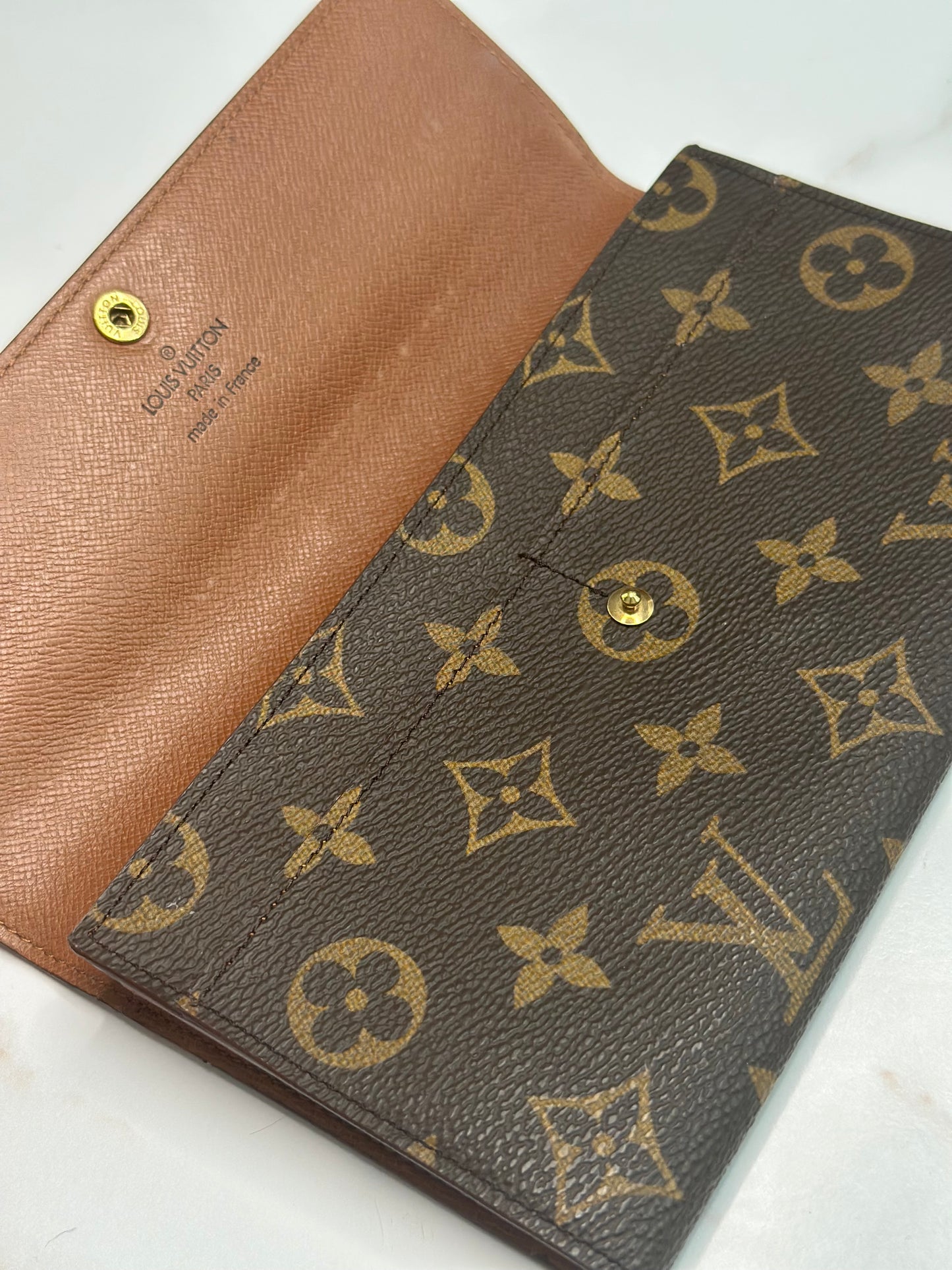 Pre-owned Louis Vuitton Sarah monogram canvas wallet