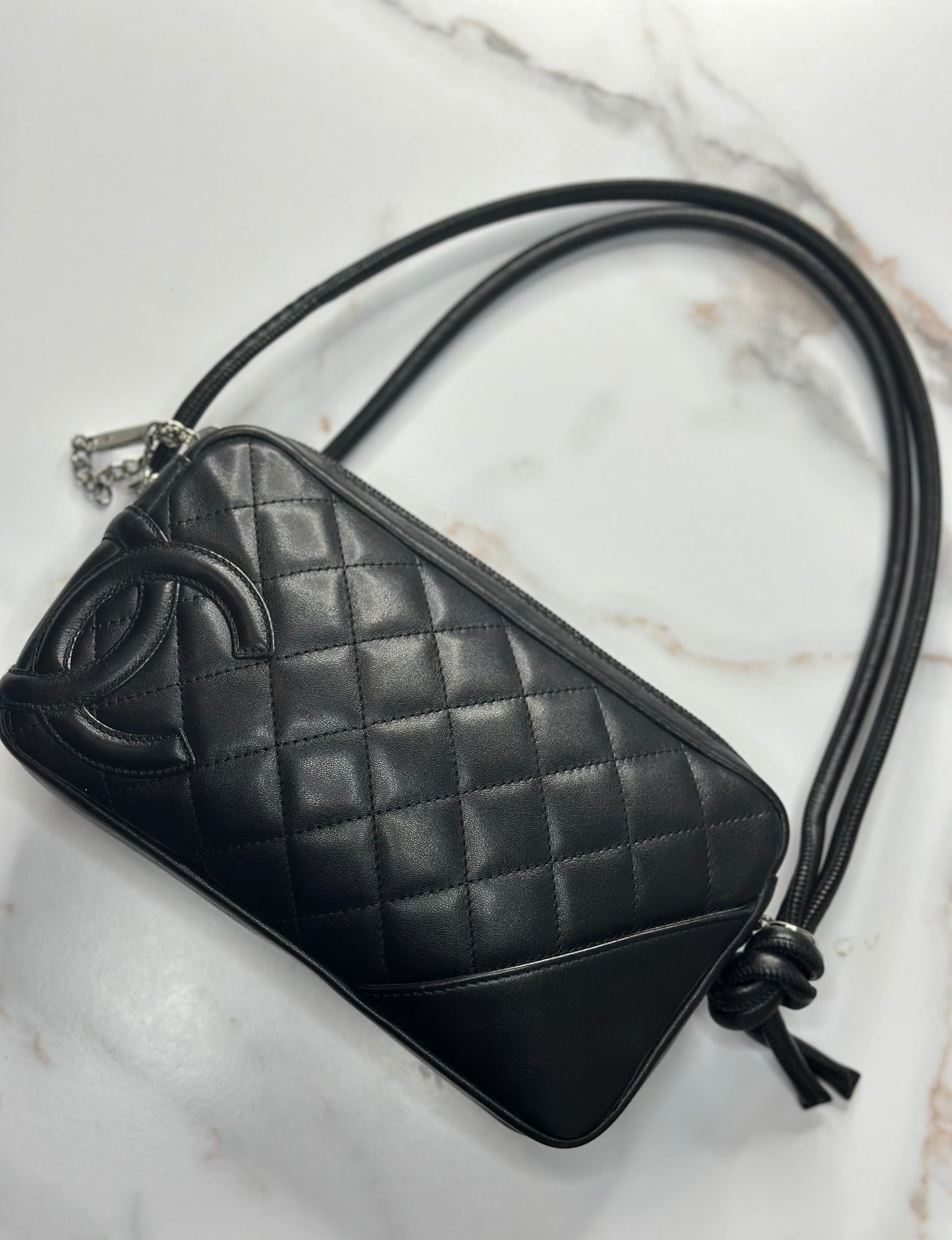 Pre-owned Chanel Calfskin Quilted Cambon Pochette shoulder bag