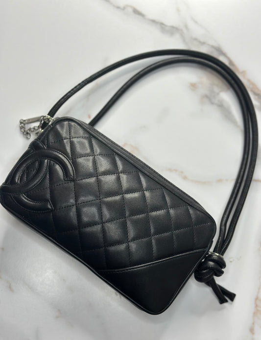 Pre-owned Chanel Calfskin Quilted Cambon Pochette shoulder bag