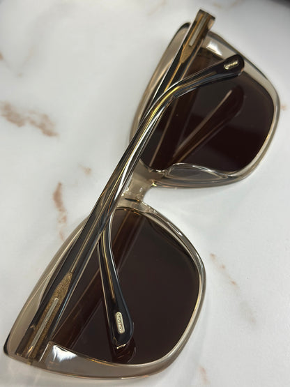 Pre-owned Tom Ford smoky gray cat eye sunglasses