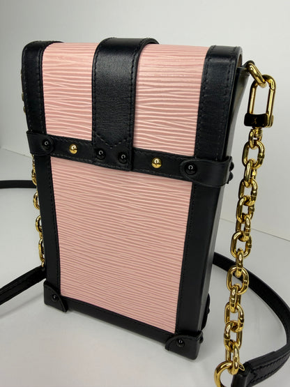 Pre-owned Louis Vuitton rose ballerine Epi vertical trunk crossbody