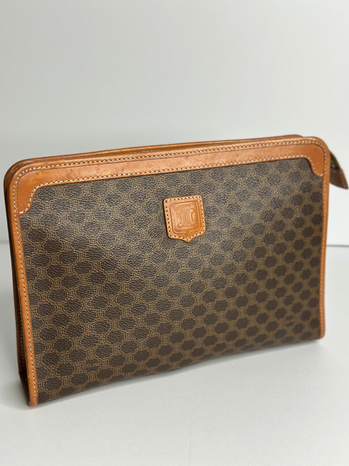 Pre-owned Celine macadam canvas toiletry pouch