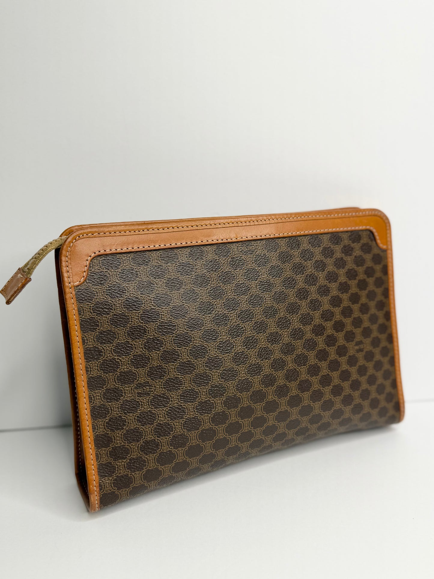 Pre-owned Celine macadam canvas toiletry pouch