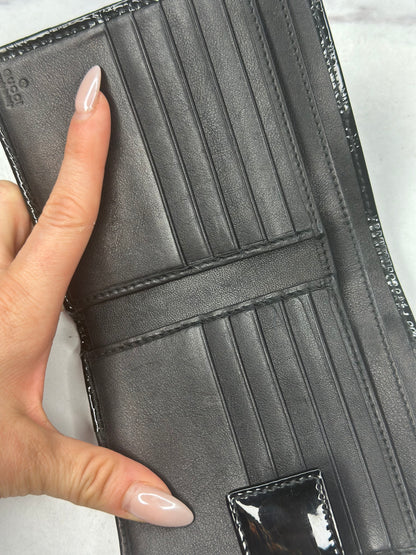 Pre-owned Gucci Microguccismia patent leather compact wallet