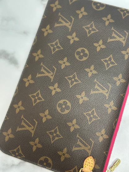Pre-owned Louis Vuitton monogram canvas neverfull MM pouch