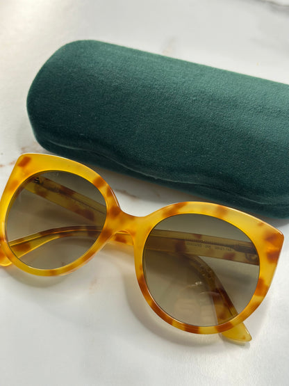 Pre-owned Gucci light Tortise interlocking logo sunglasses
