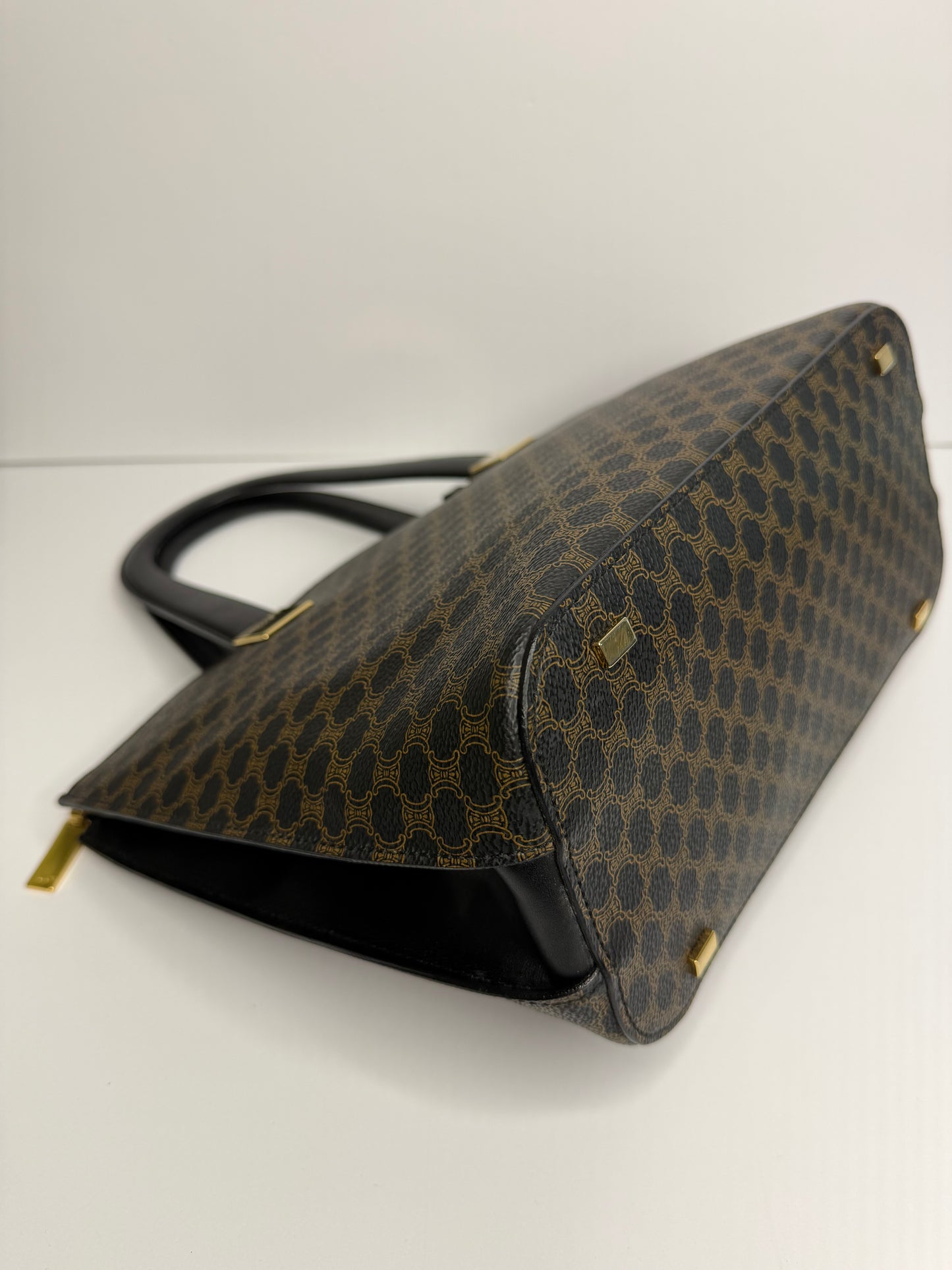 Pre-owned Celine macadam canvas top handle tote