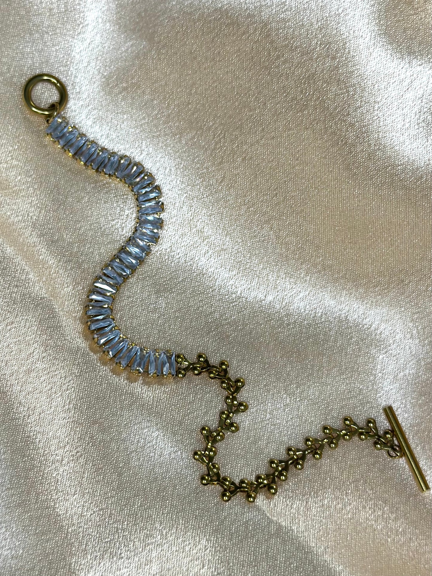 Elle rhinestone embellished bracelet