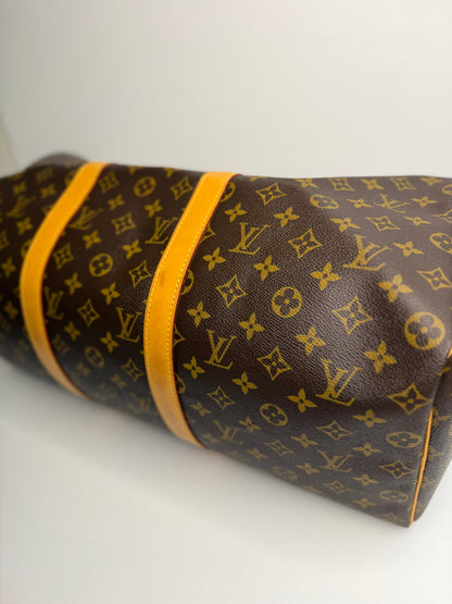 Pre-owned Louis Vuitton monogram canvas Keepall 50 duffel
