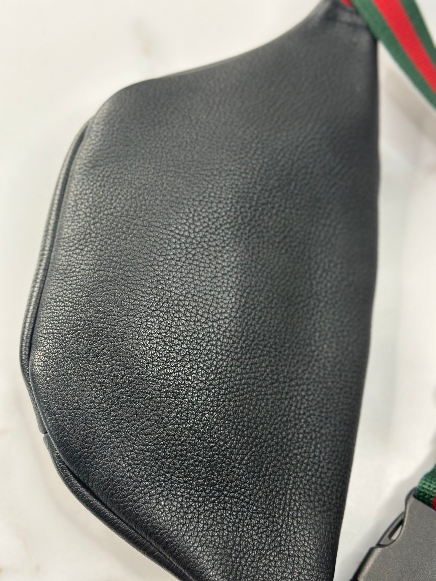 Pre-owned Gucci black leather calf skin belt bag