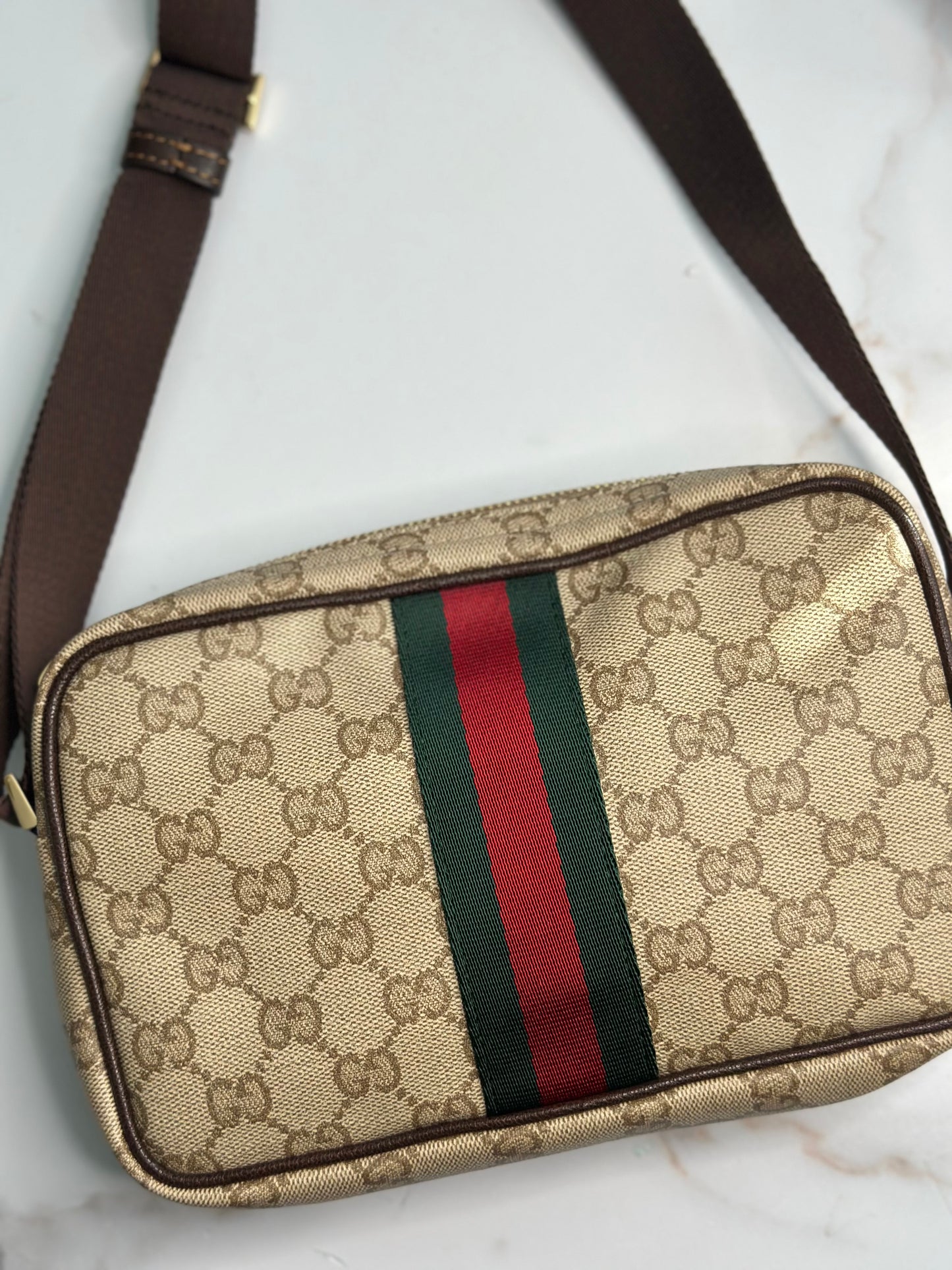 Pre-owned Gucci mini bag with Web crossbody
