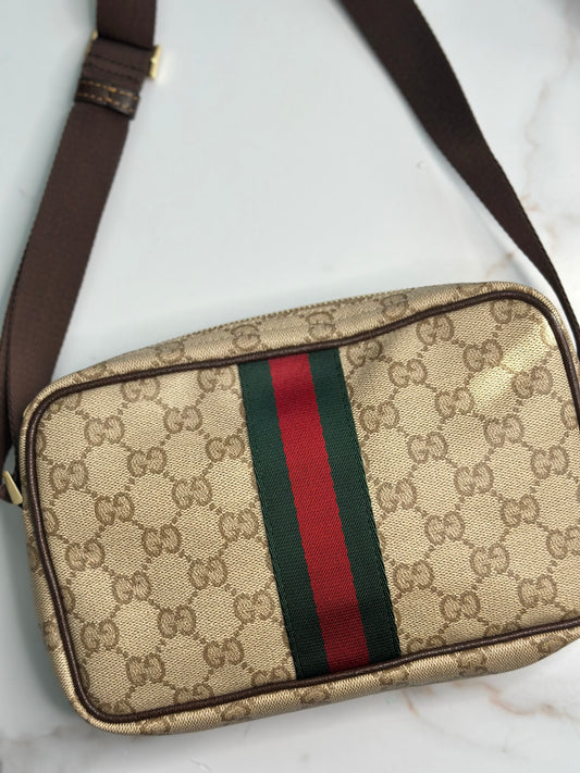 Pre-owned Gucci mini bag with Web crossbody