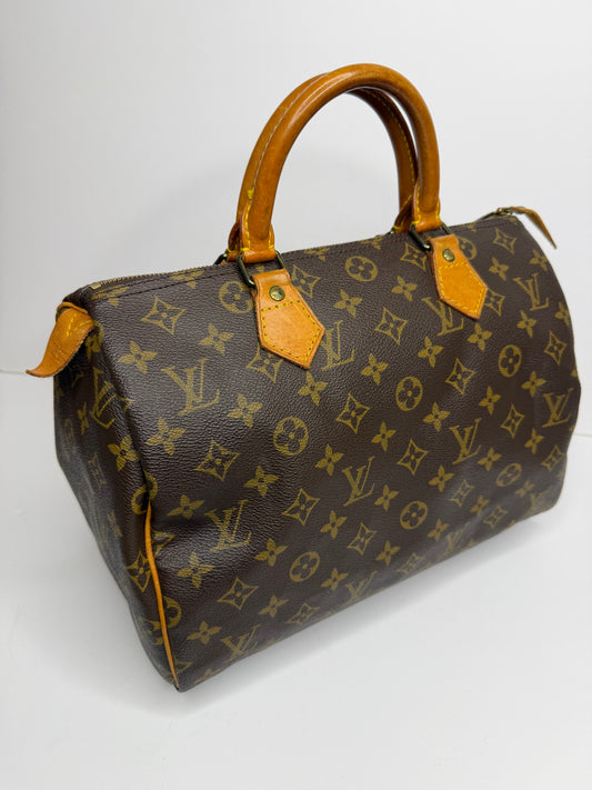 Pre-owned Louis Vuitton vintage monogram canvas speedy 30 Boston bag