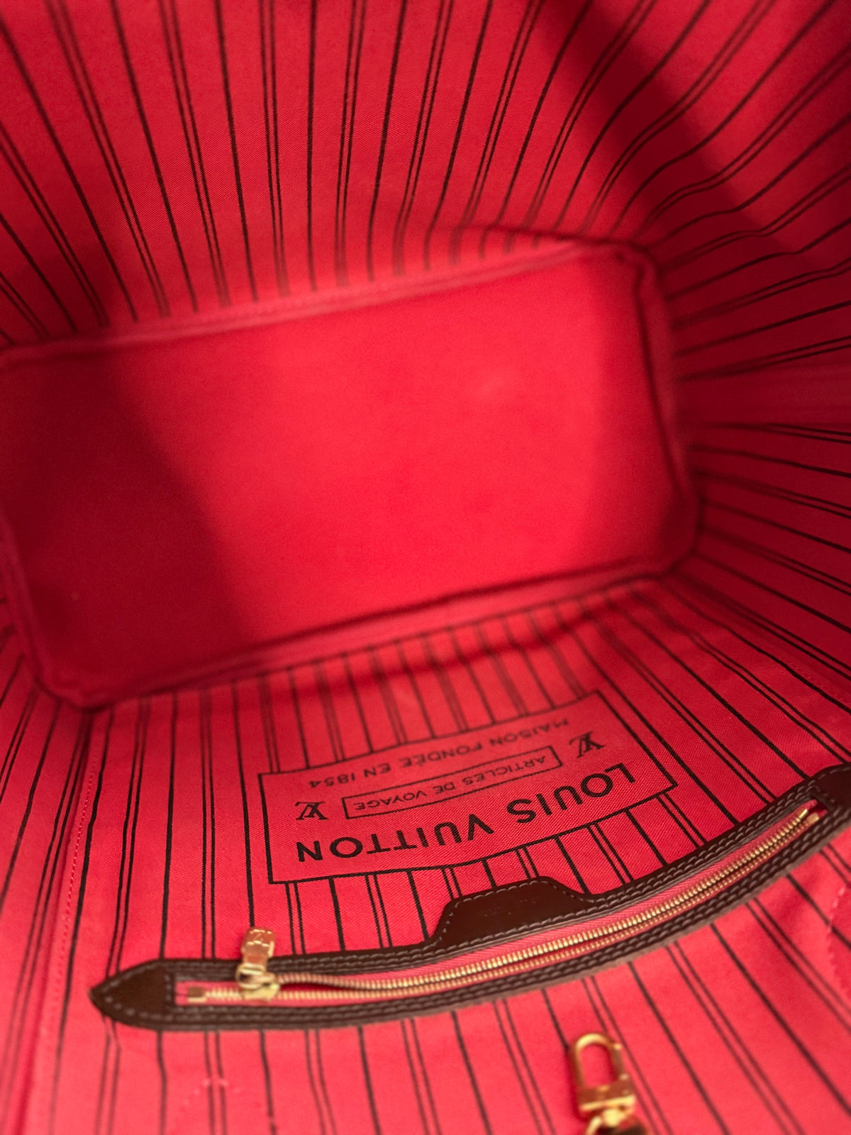 Pre-owned Louis Vuitton Damier ebene neverfull MM tote