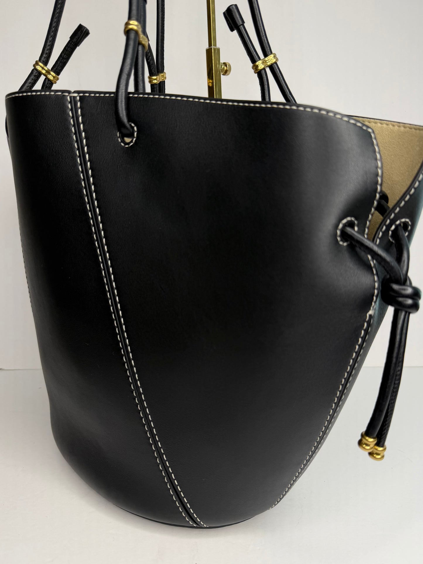 Pre-owned Tory Burch black leather Spaghetti Strap Tote