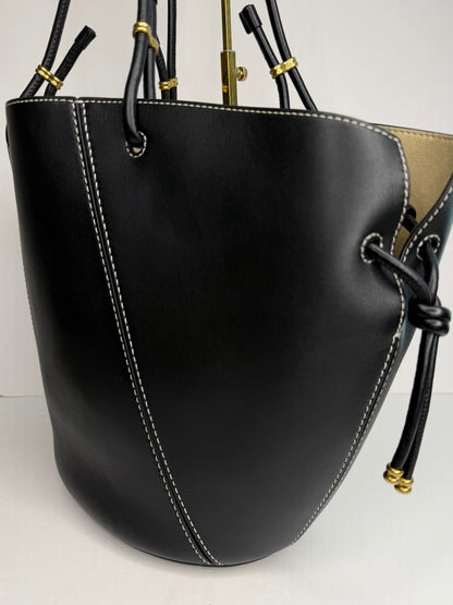 Pre-owned Tory Burch black leather Spaghetti Strap Tote