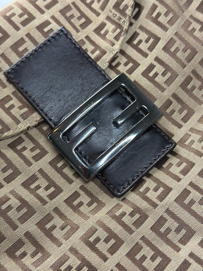 Pre-owned Fendi Zucchino FF Canvas Shoulder Bag