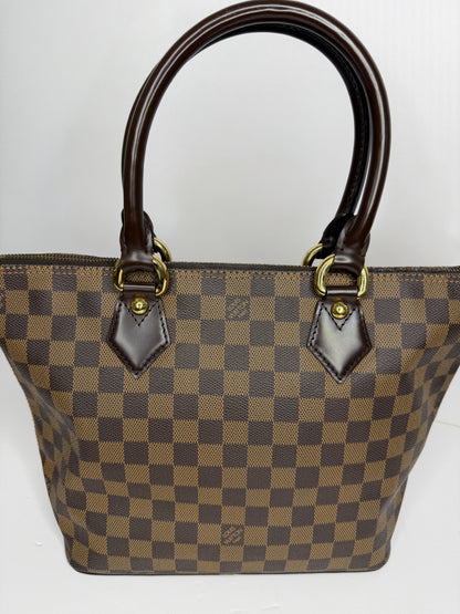 Pre-owned Louis Vuitton Damier Ebene Canvas Saleya PM Tote