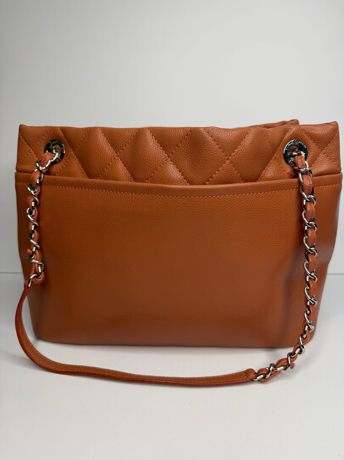 Pre-owned Chanel Chanel Timeless CC Soft Tote terra-cotta, caviar leather