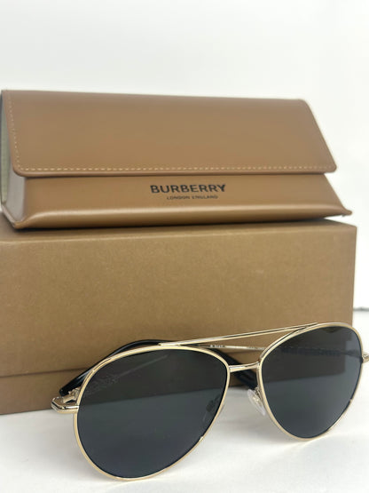 #29 Burberry Women's Light Gold aviator Sunglasses
